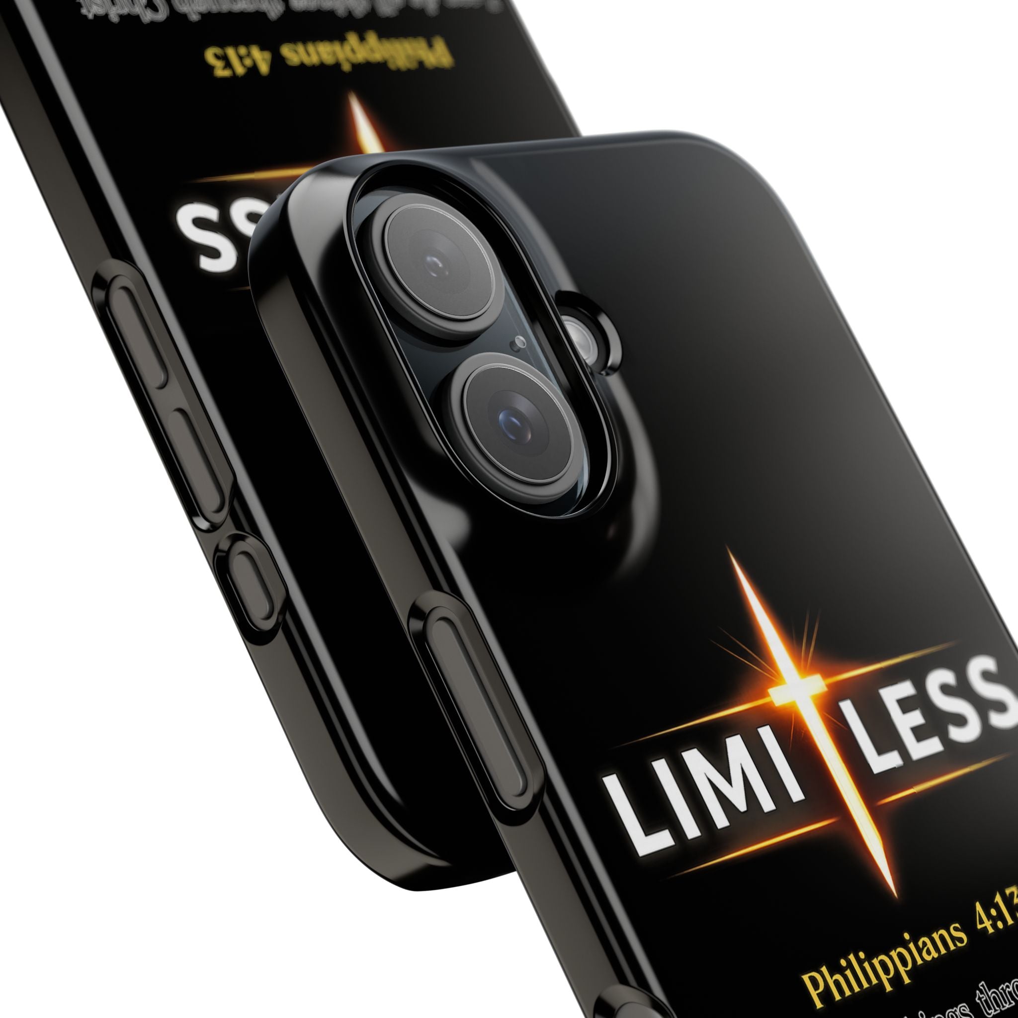 Limitless Cross Phone Case — Philippians 4:13 Christian Slim Case