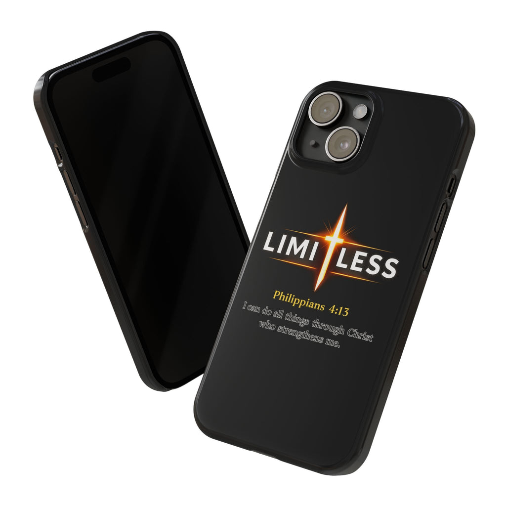 Limitless Cross Phone Case — Philippians 4:13 Christian Slim Case